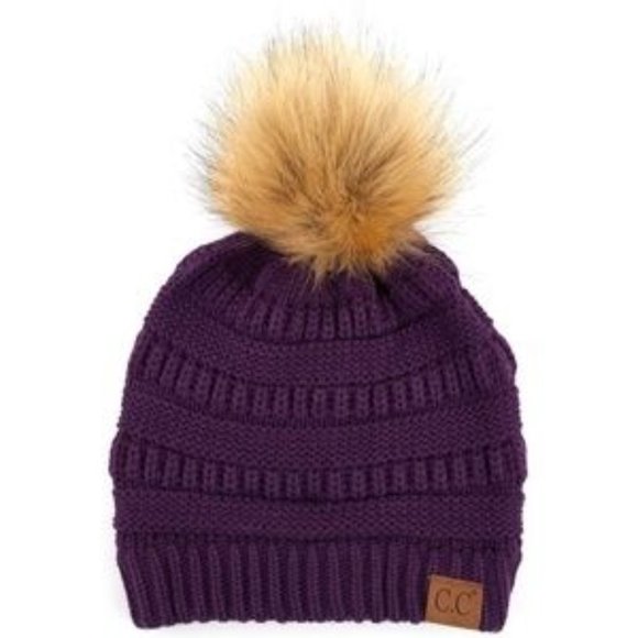 C.C 3pc Knit Warm Pom Beanie Gloves Scarve… main image 6